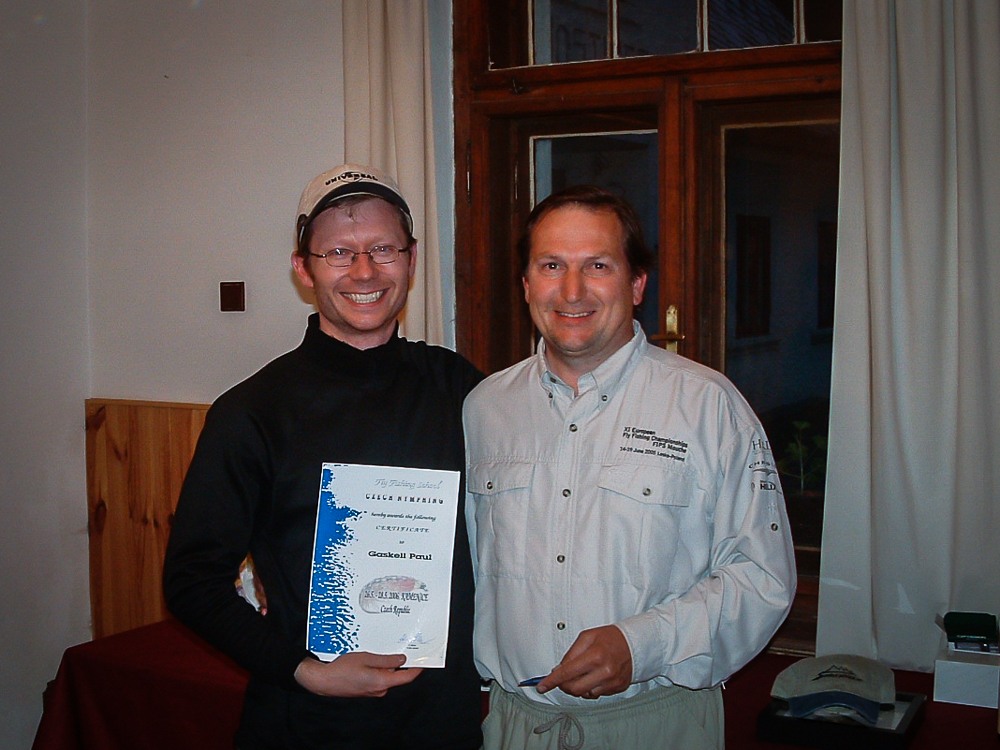Paul Gaskell Certificate from Jiri Klima's Czech Nymphing Masterclass 2006
