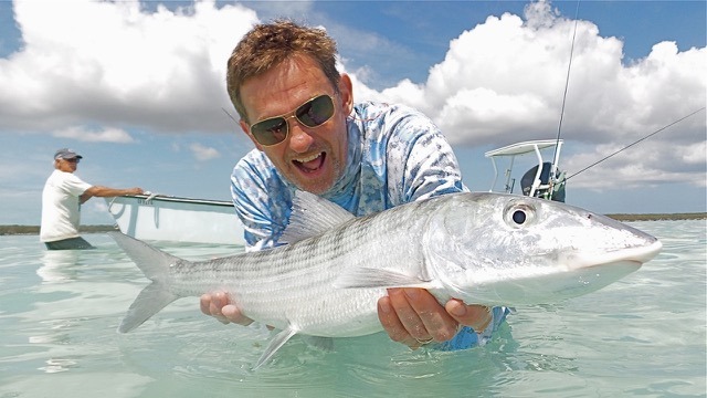 Matthew Wright with a Bonefish from Turks & Caicos Islands