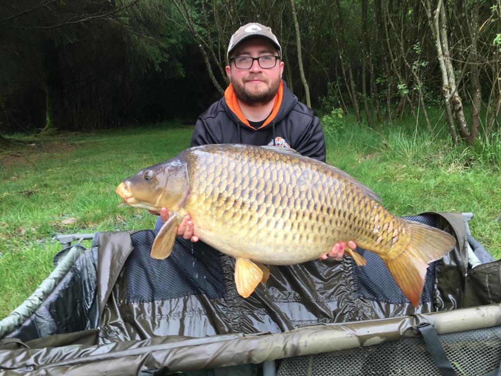 Shaun Gaskell with a stunning Common caught while carp fishing in France