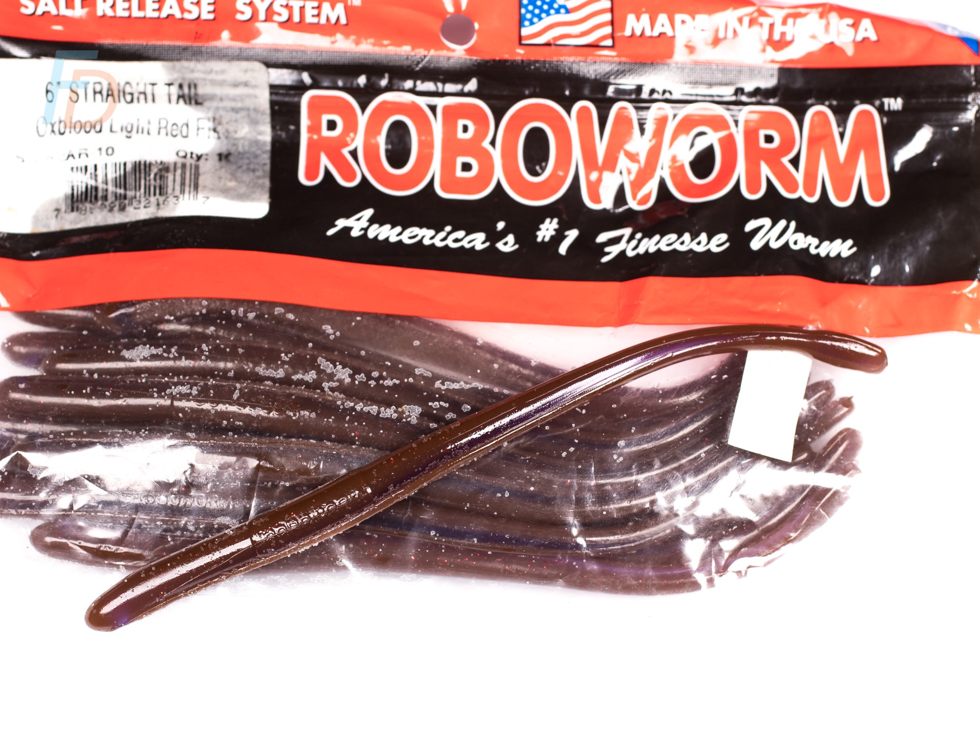 Lure fishing Soft Plastic Worms: Roboworm Oxblood red flake