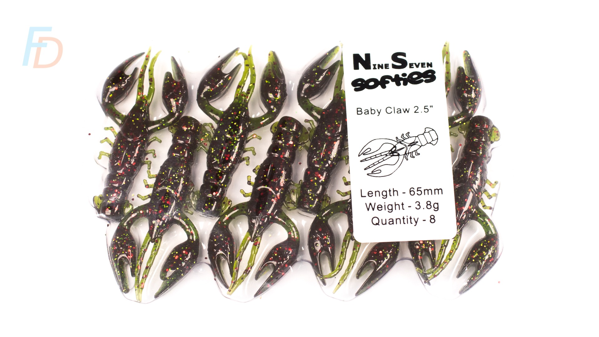 Lure Fishing Creature Baits: Nine Seven Tungsten Baby Craw Softies