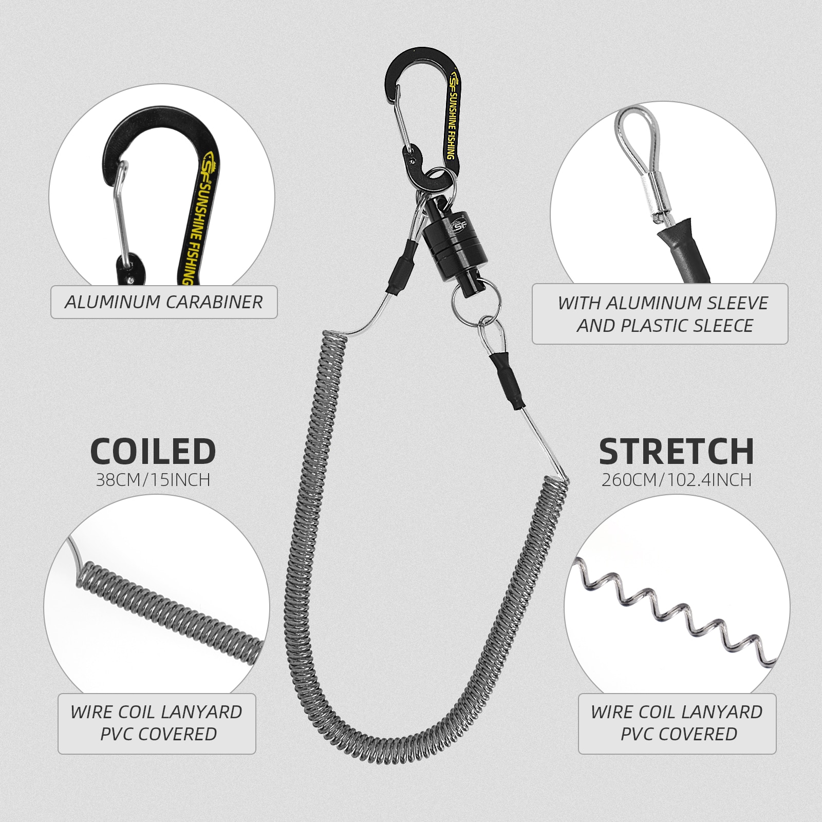 Best fly fishing net lanyard connector and retaining magnets