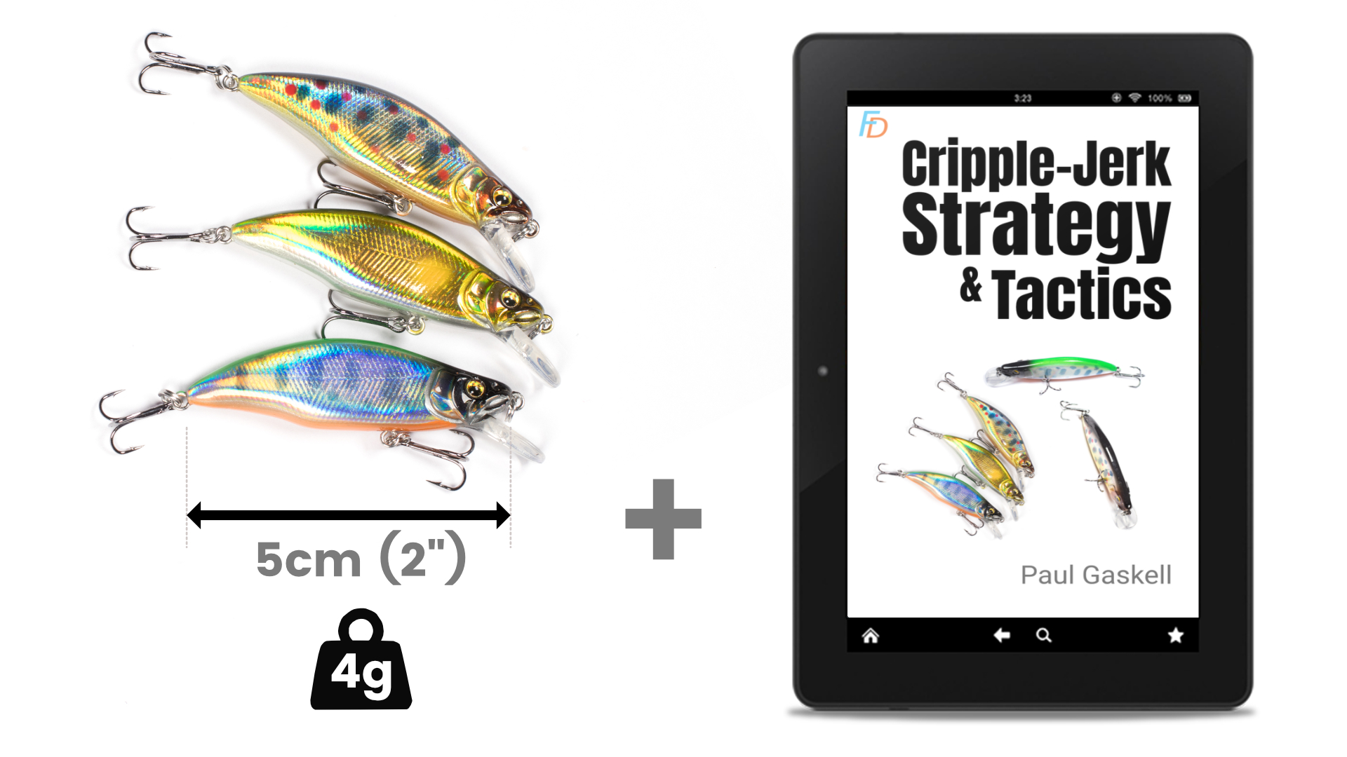 Cripple Jerk sinking minnow lures and e-book