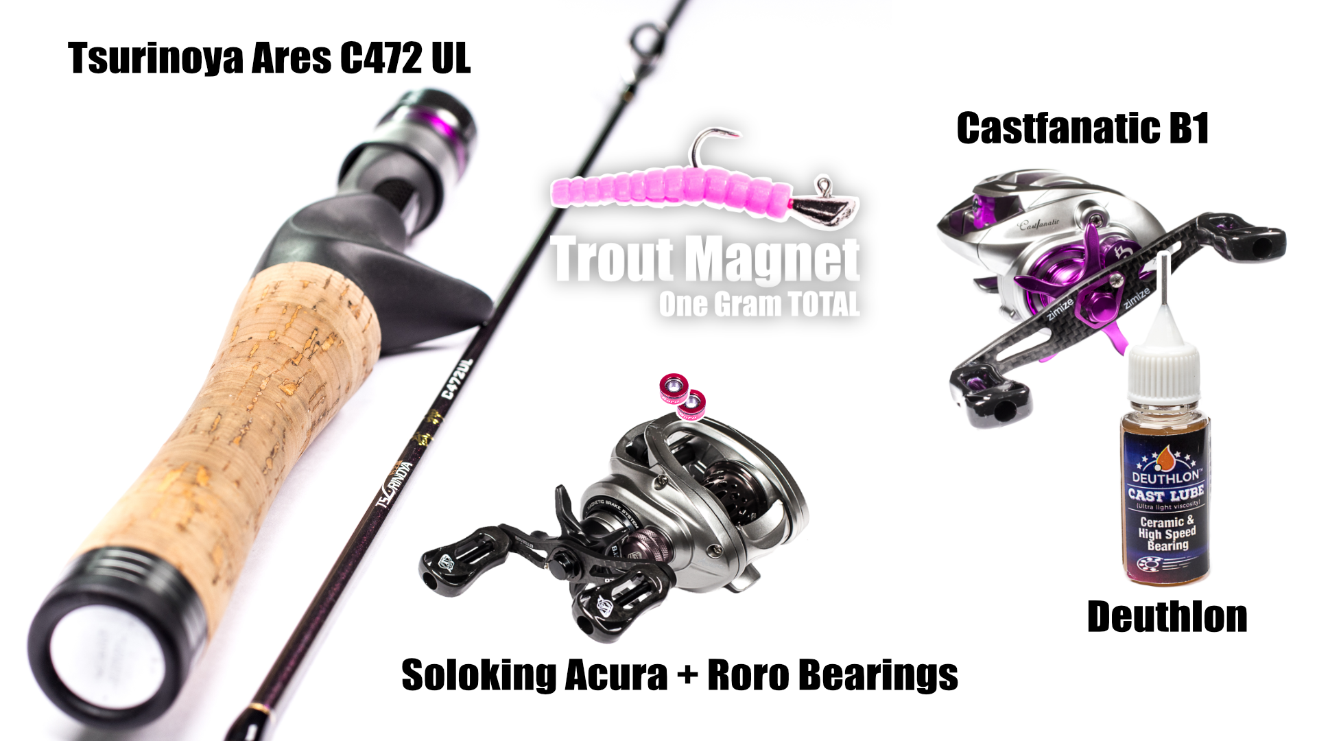 Trout Magnet Casting performance testing gear for BFS reels